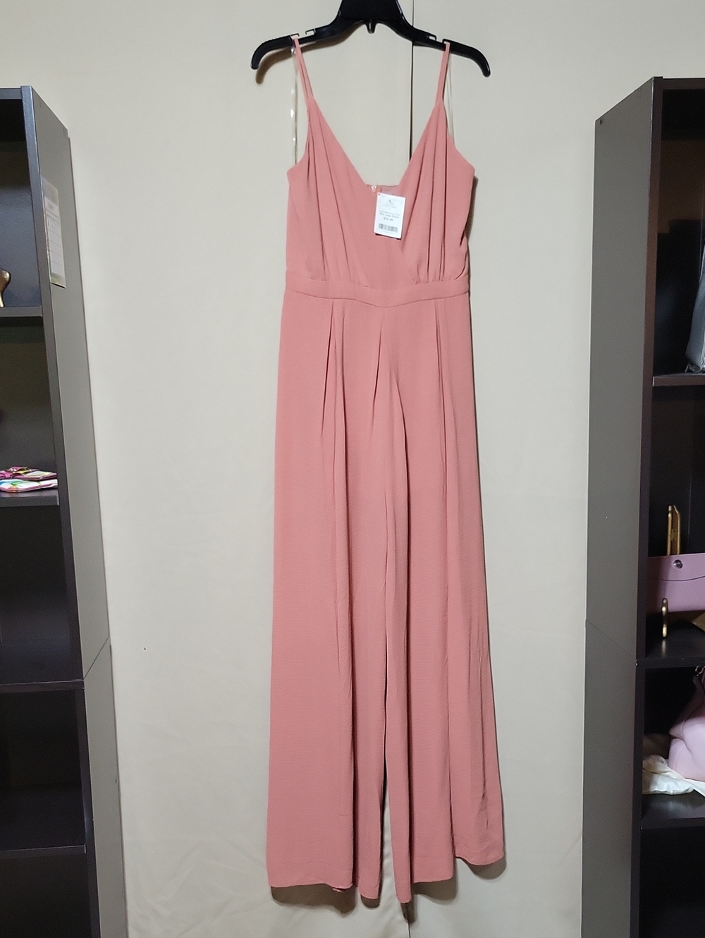Women’s Pink Spaghetti-Strap Jumpsuit